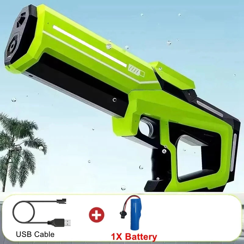 Electric Water Blaster Gun with Led Lights - Summer Outdoor Toy