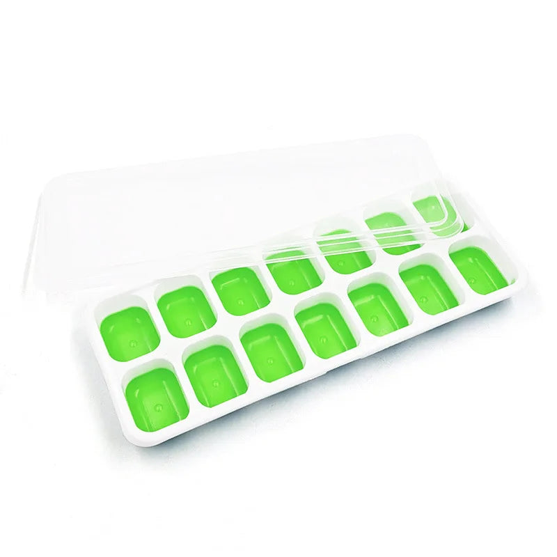 Ice Cube Tray Mold with Lid Silicone