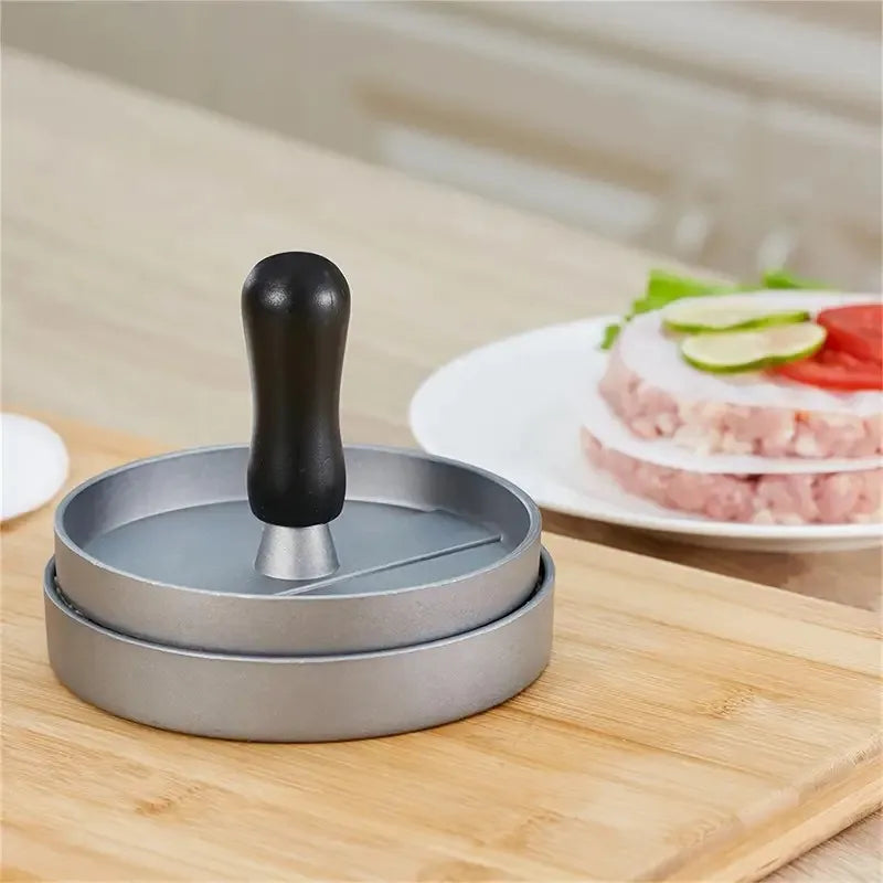 Burger Press Non-Stick Hamburger Patty Maker with Wax Paper Aluminum