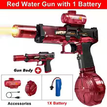 Electric Water Blaster Gun with Led Lights - Summer Outdoor Toy