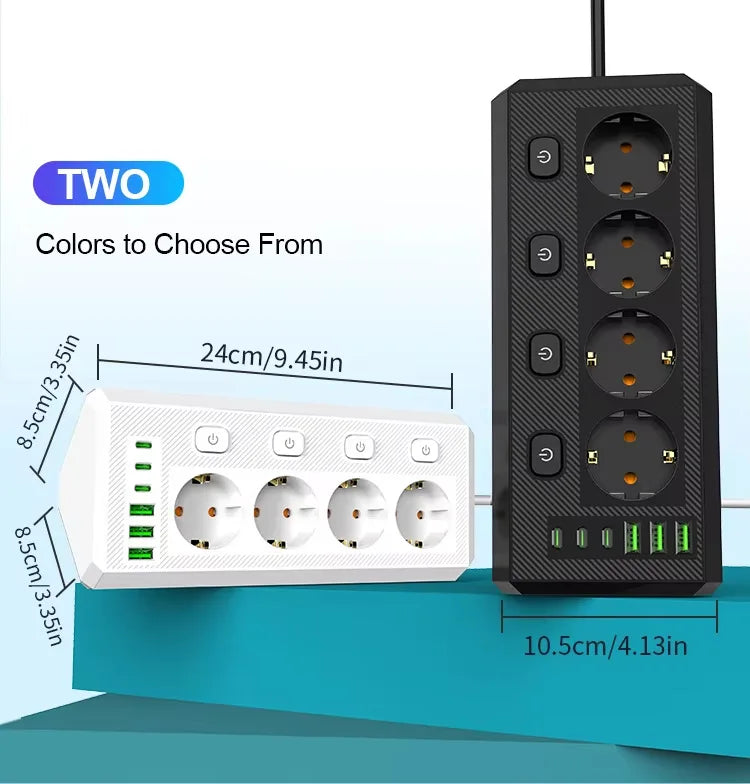 Desktop Corner Power Strip Multi Plug Outlet