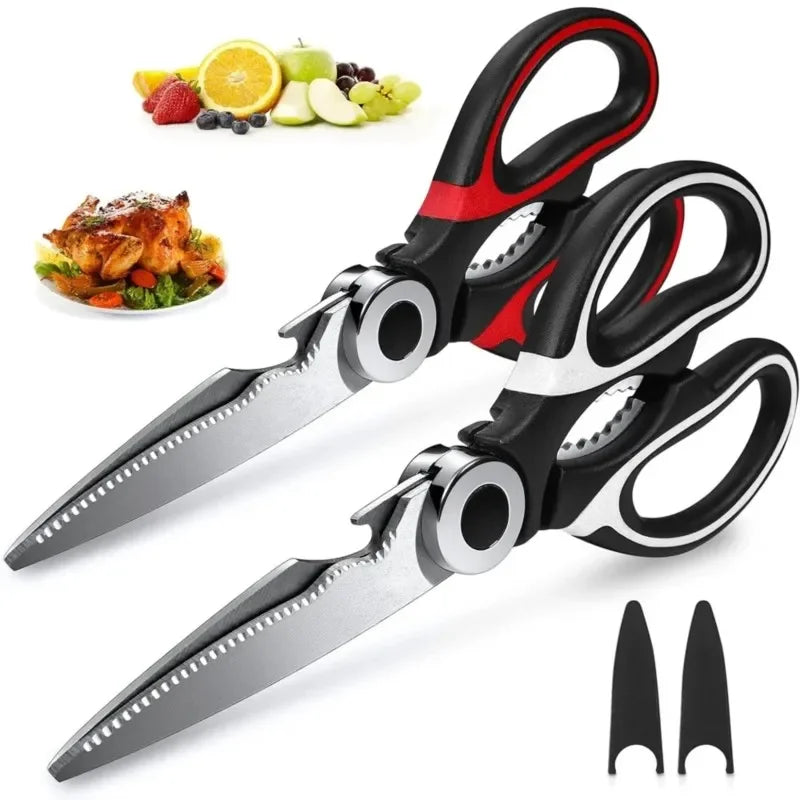 ‌Premium Stainless Steel Kitchen Scissors for Cutting Produce - Dishwasher Safe