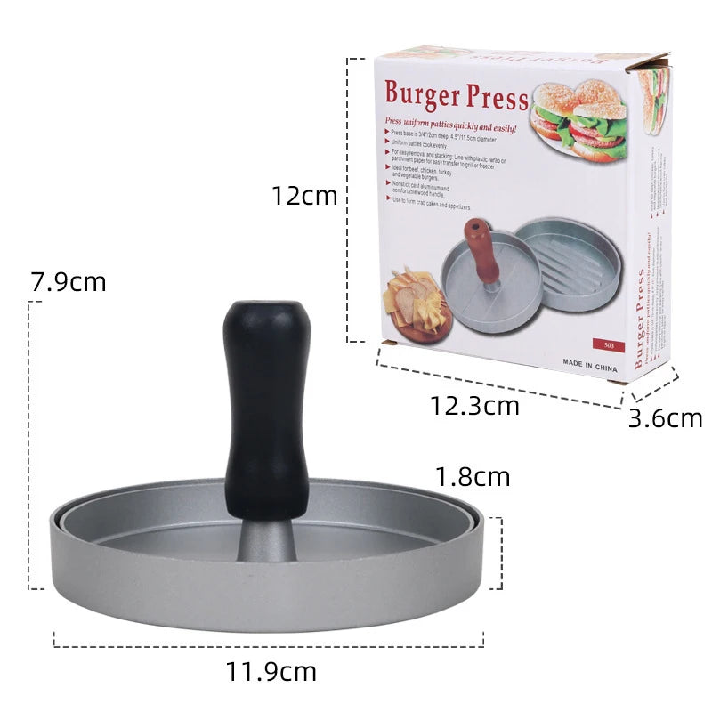 Burger Press Non-Stick Hamburger Patty Maker with Wax Paper Aluminum