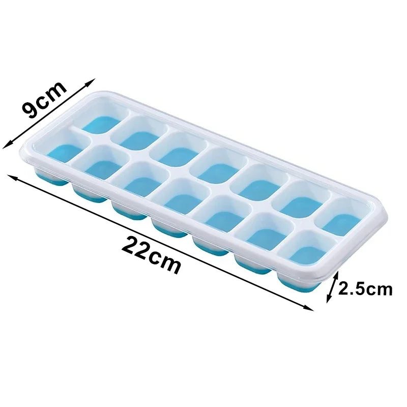 Ice Cube Tray Mold with Lid Silicone