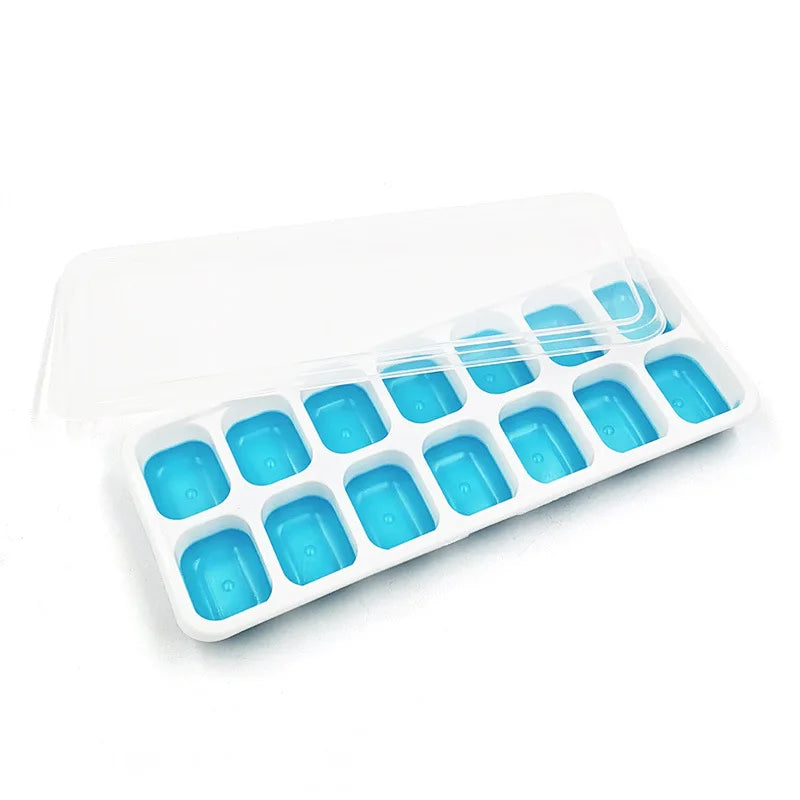 Ice Cube Tray Mold with Lid Silicone