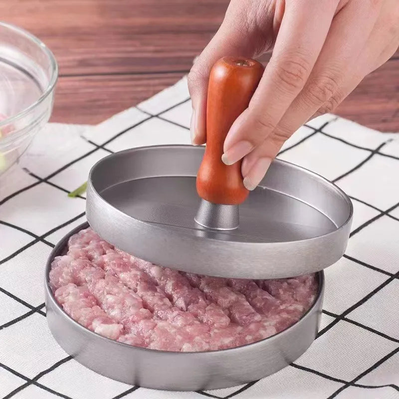 Burger Press Non-Stick Hamburger Patty Maker with Wax Paper Aluminum