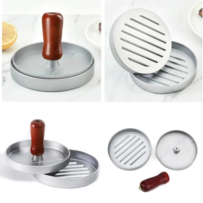 Burger Press Non-Stick Hamburger Patty Maker with Wax Paper Aluminum