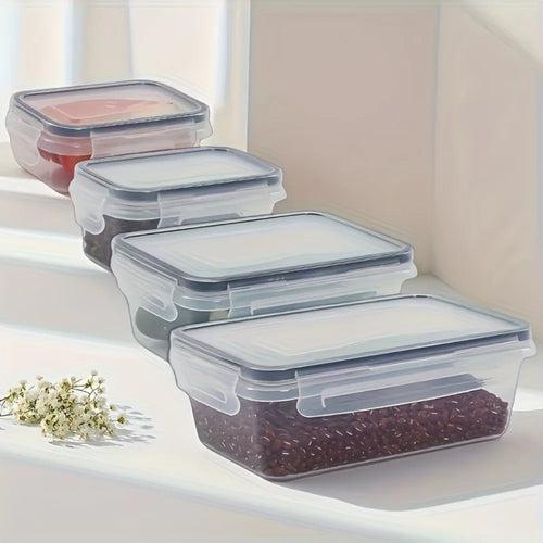 8-PC Food Containers with Locking Lids - Microwave/Freezer Safe