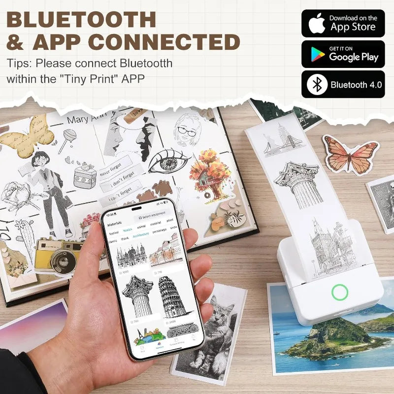 Thermal Mini Printer - Portable Inkless