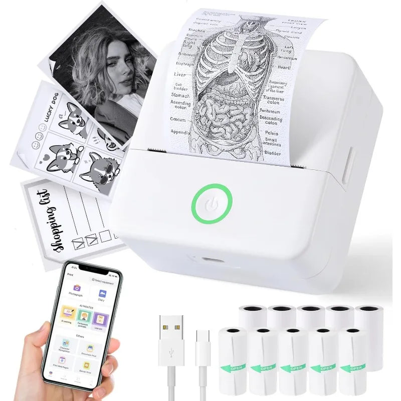 Thermal Mini Printer - Portable Inkless