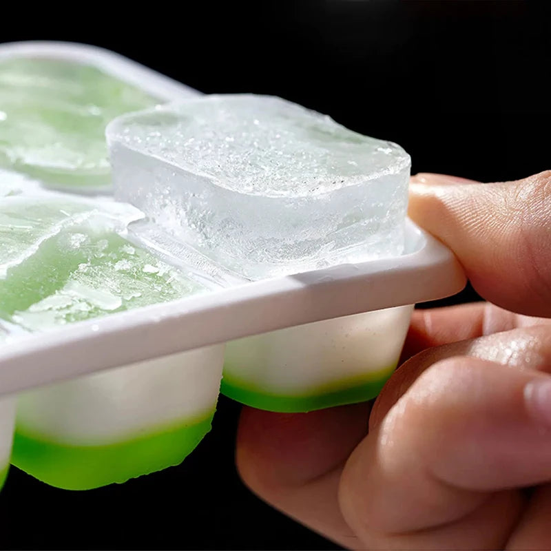 Ice Cube Tray Mold with Lid Silicone